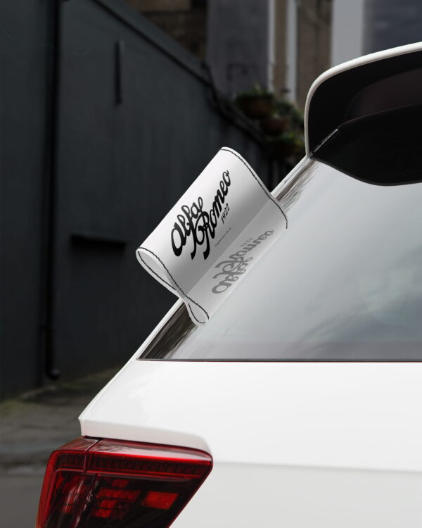 Car Tag Retro Alfa Romeo logo Tag Your Car BG